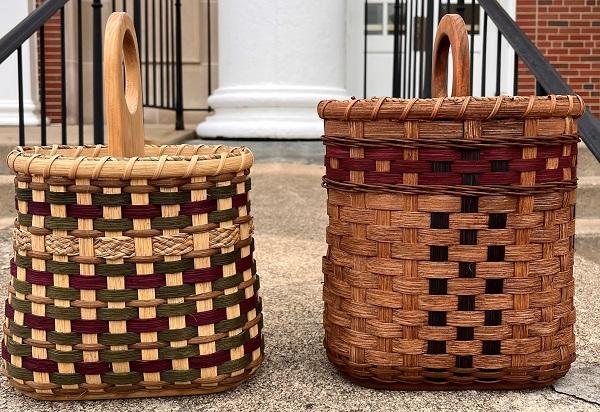 Wine bottle tote baskets